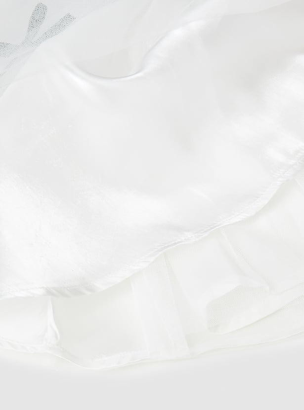 Girls Bow-Detailed Tulle Dress