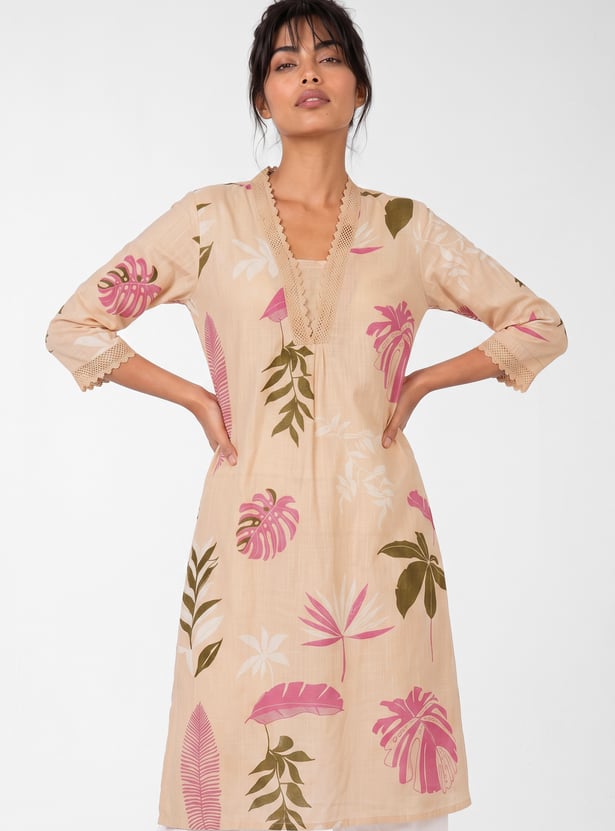Women Printed Straight Kurta
