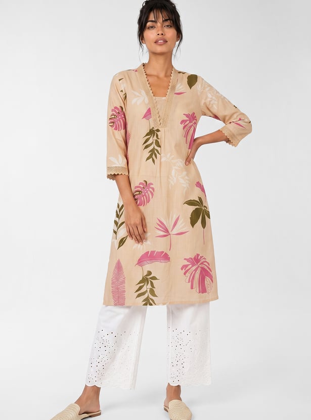 Women Printed Straight Kurta