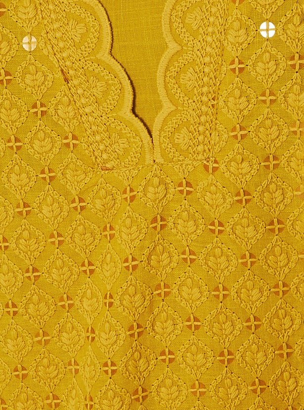 Women Embroidered Straight Kurta