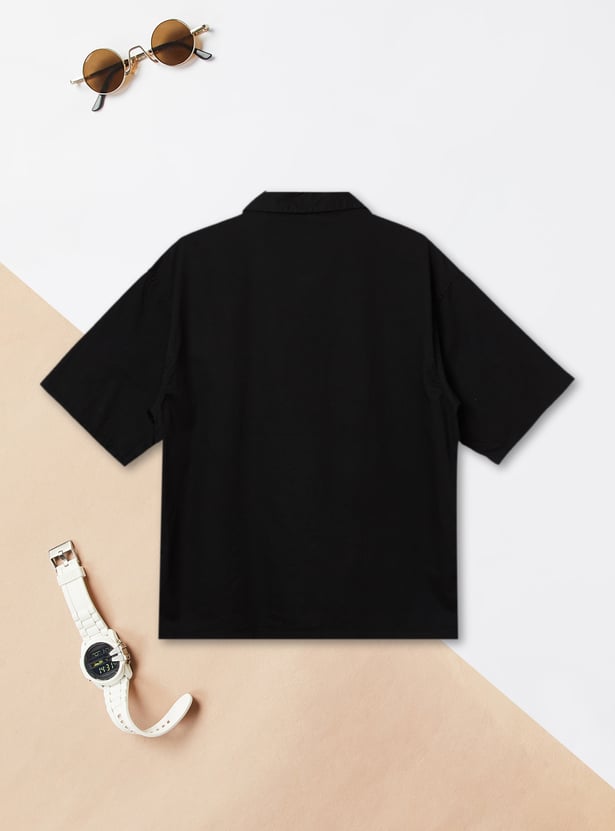 Boys Peanuts Printed Oversized Shirt