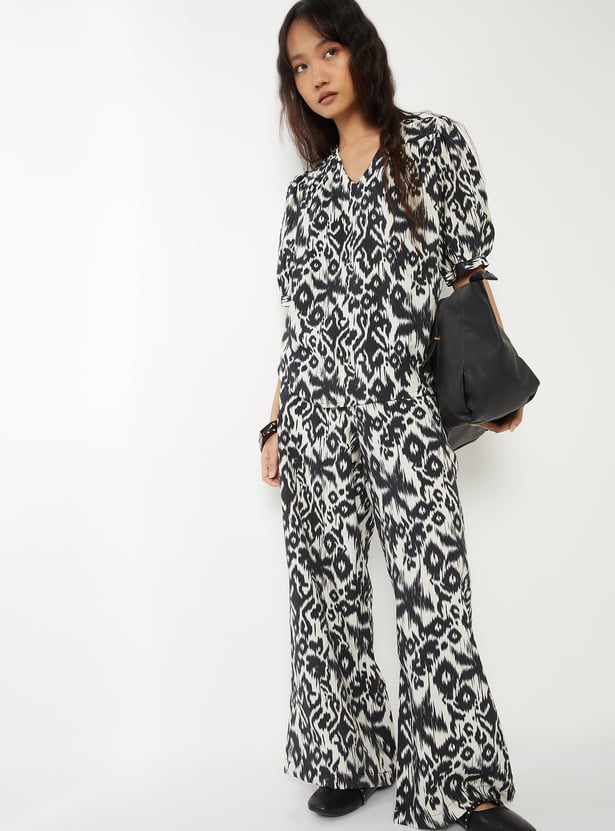 Women Printed Wide Leg Trousers