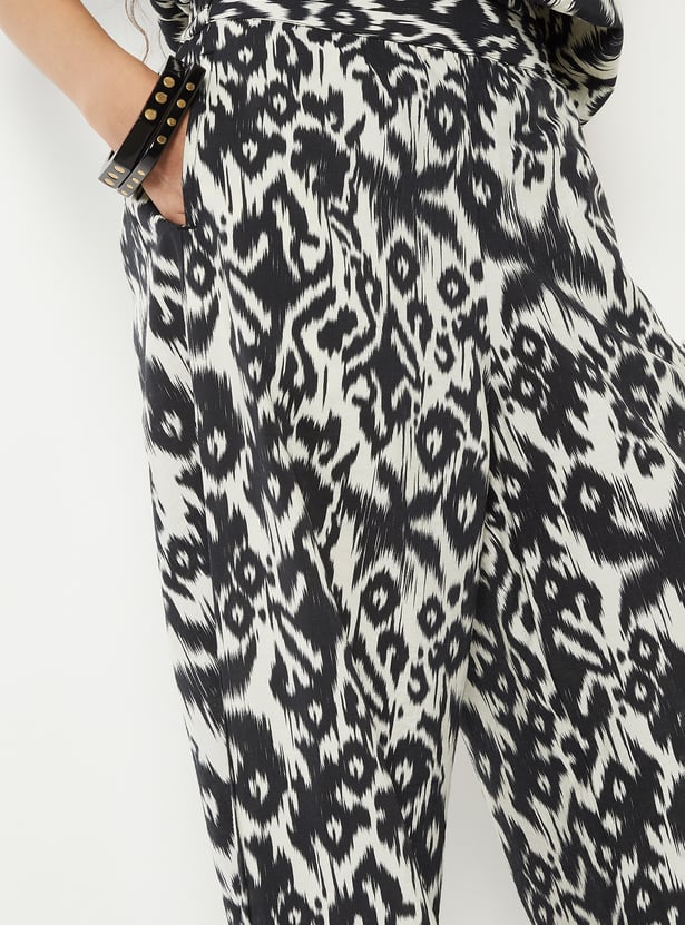 Women Printed Wide Leg Trousers