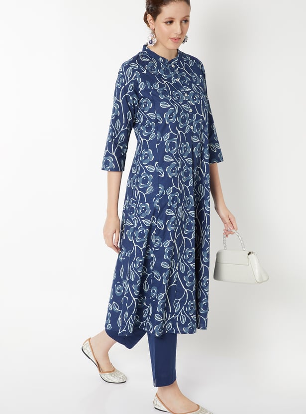 Women Floral Print A-line Kurta Set
