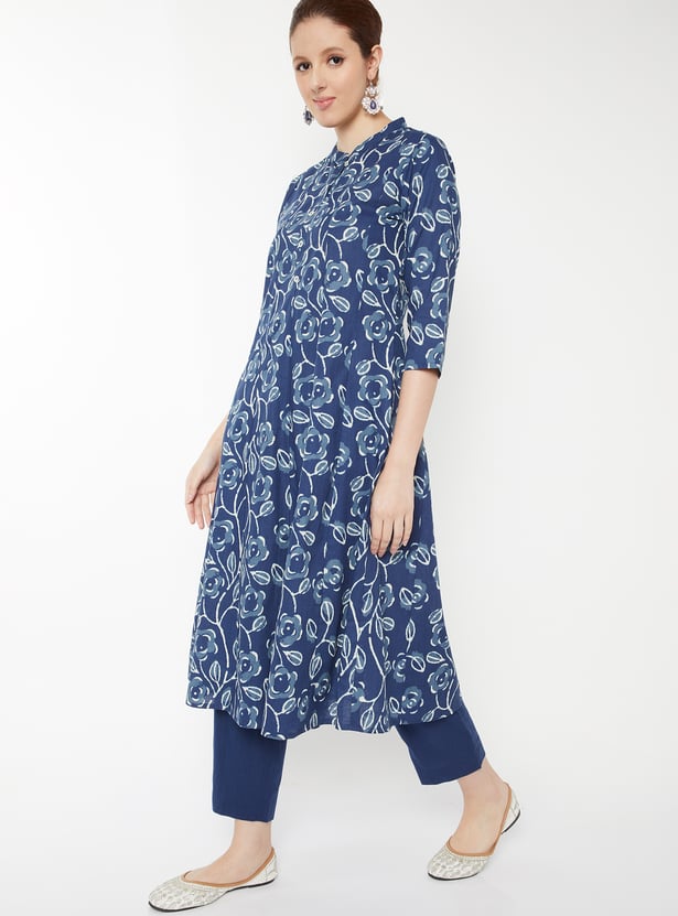 Women Floral Print A-line Kurta Set