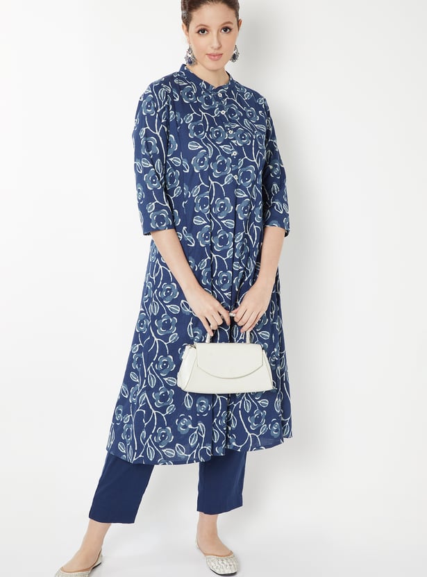 Women Floral Print A-line Kurta Set
