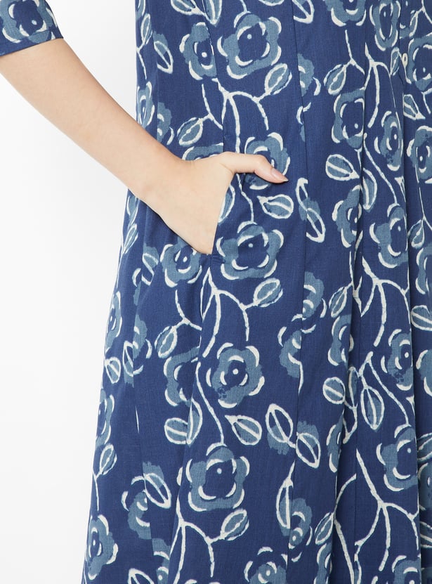 Women Floral Print A-line Kurta Set