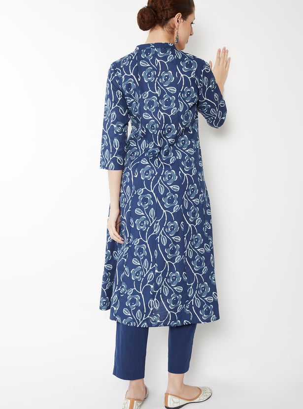Women Floral Print A-line Kurta Set