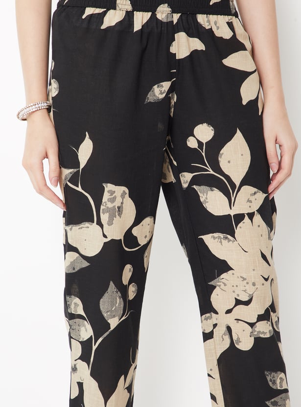 Women Floral Print Straight Kurta Set