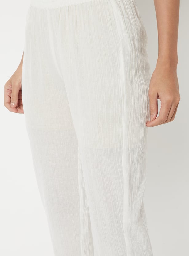 Women Textured Straight Kurta Set