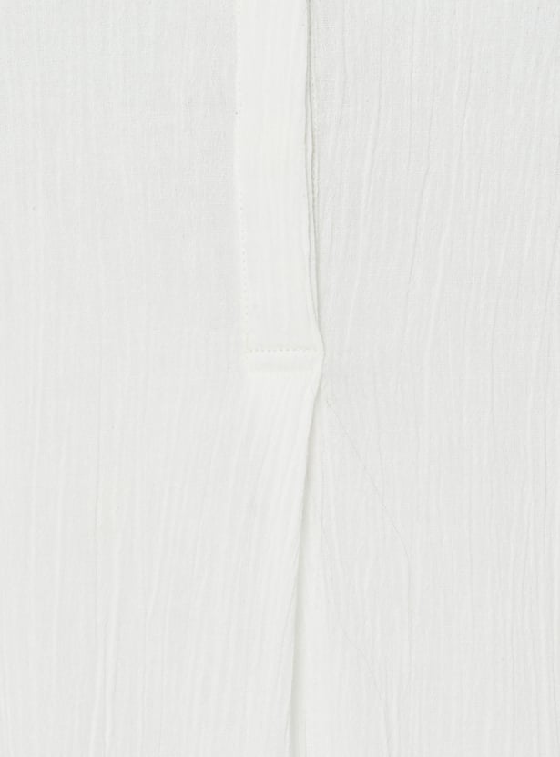 Women Textured Straight Kurta Set
