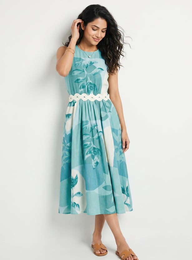 Women Printed Midi Dress