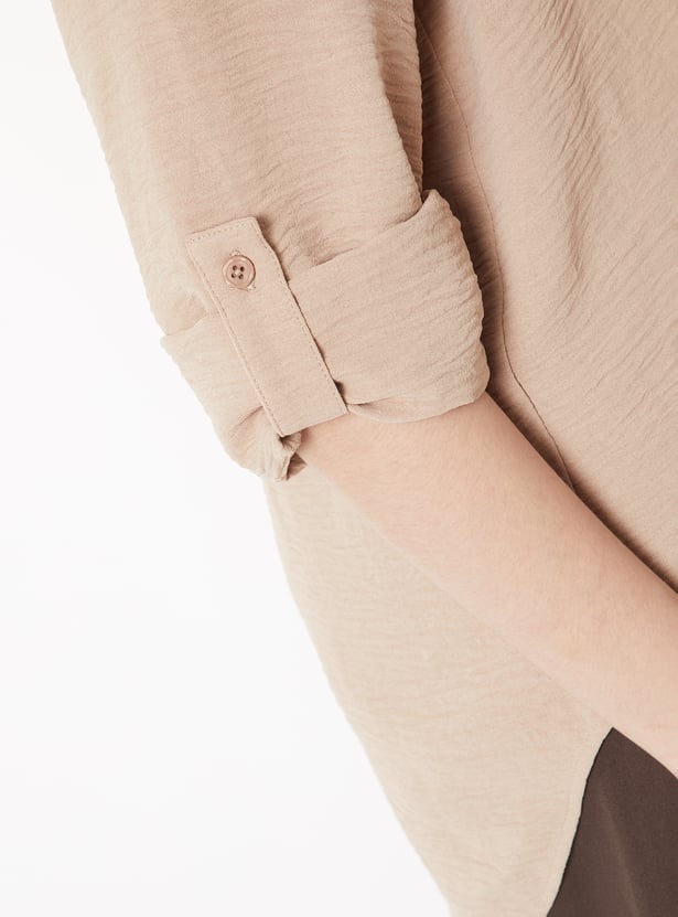 Women Textured Shirt-style Top