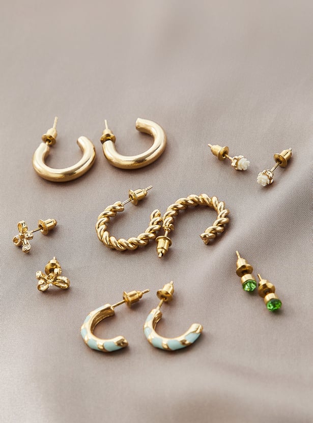 Women Minimal Earrings - Pack of 6
