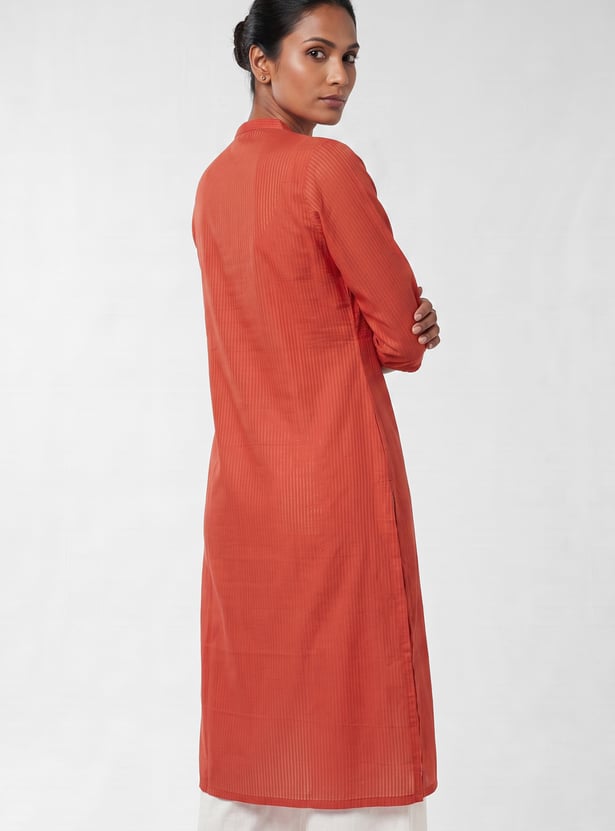 Women Lace Detailed Straight Kurta