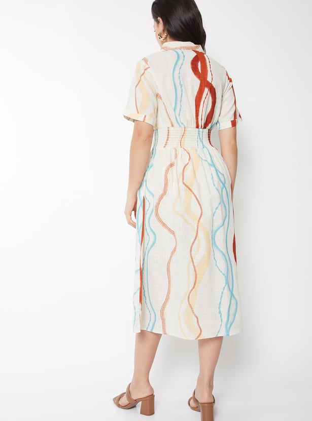 Women Printed Shirt Dress