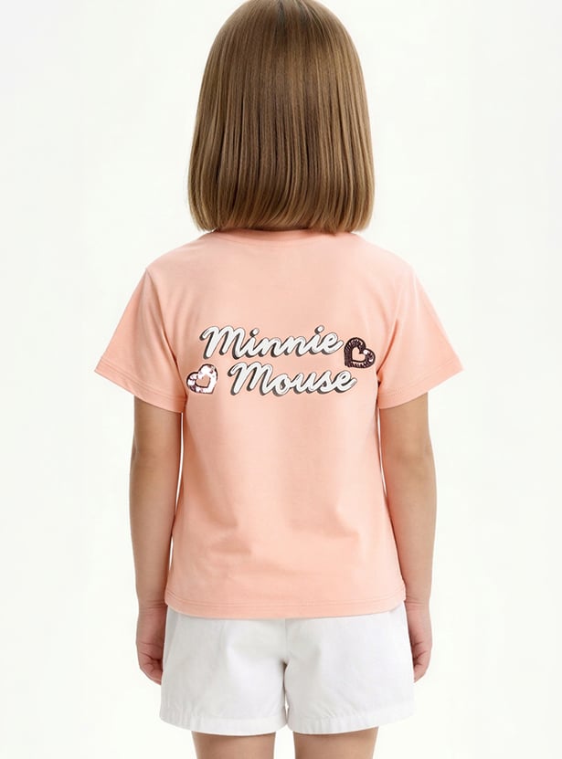 Girls Minnie Mouse Sequins T-shirt