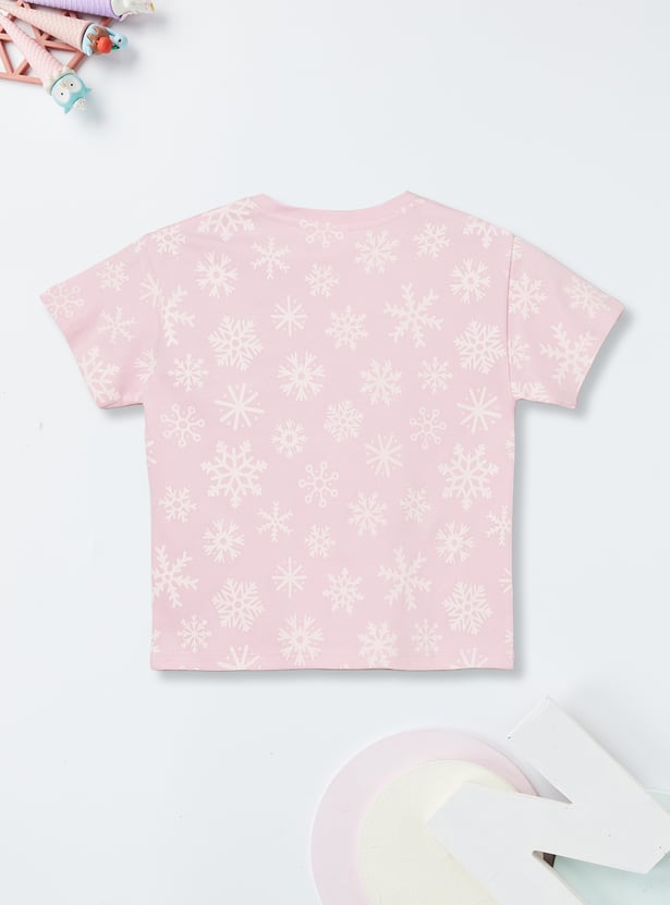 Girls Elsa Sequins T-shirt