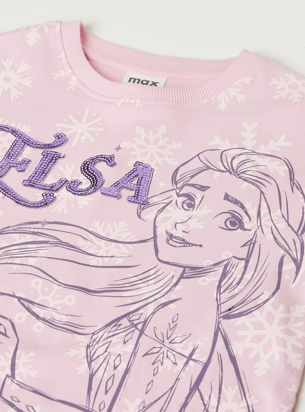 Girls Elsa Sequins T-shirt