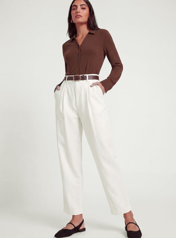 Women Solid Trousers