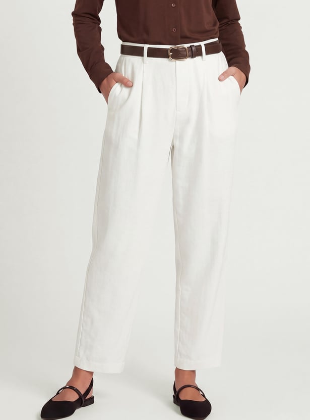 Women Solid Trousers