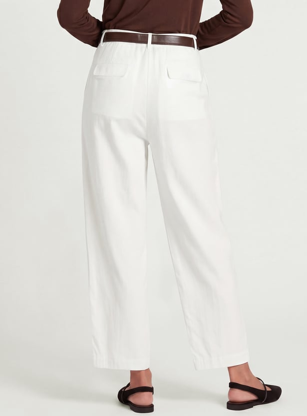 Women Solid Trousers