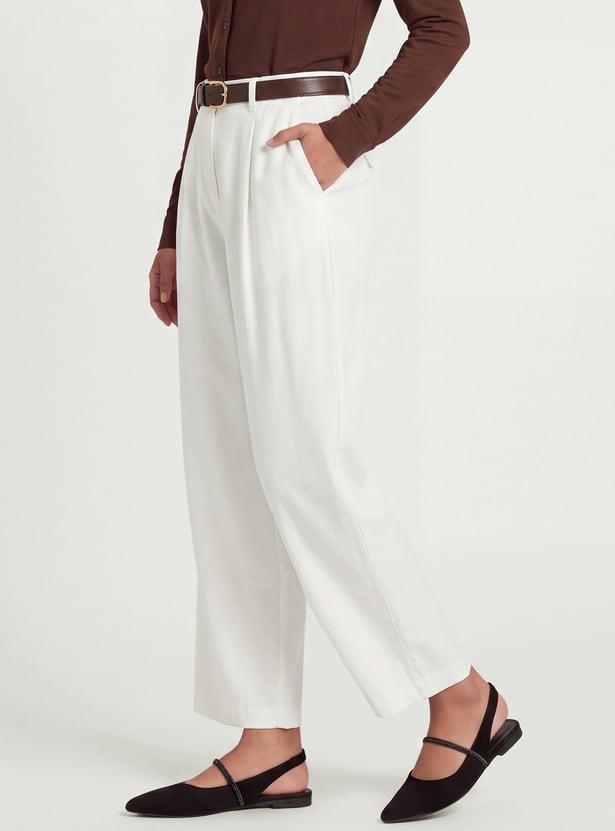 Women Solid Trousers