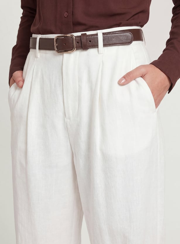 Women Solid Trousers