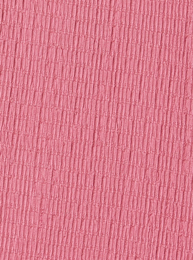 Girls Textured Wide Leg Trousers