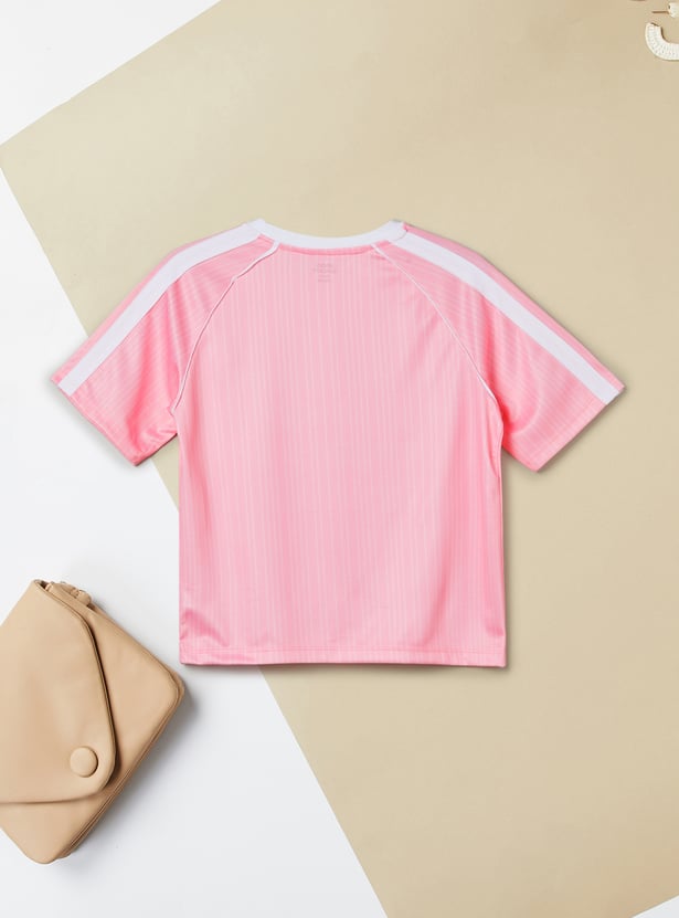 Girls Typographic Printed T-shirt