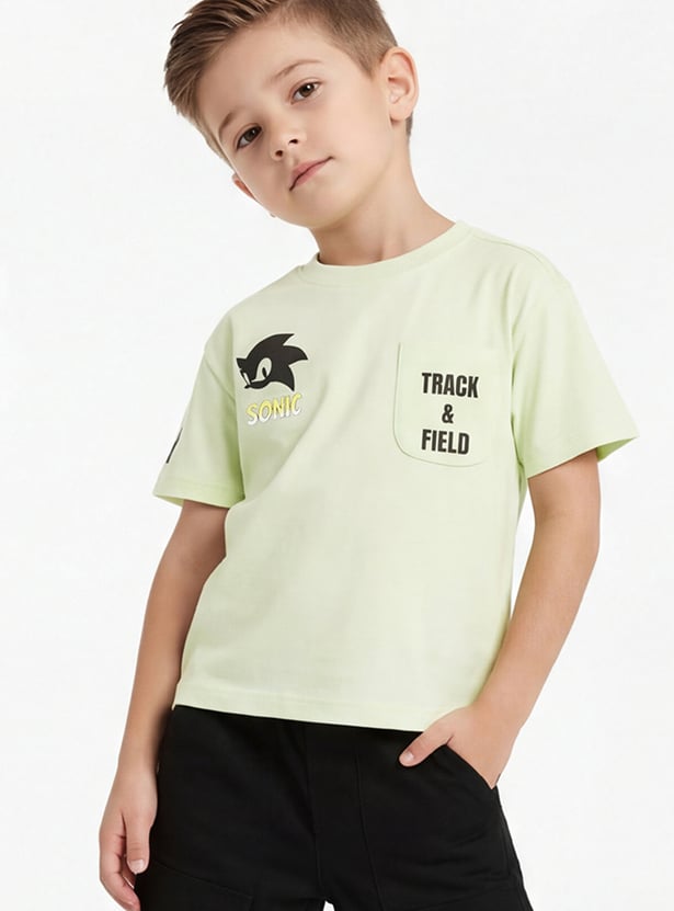 Boys Sonic Back Print T-shirt