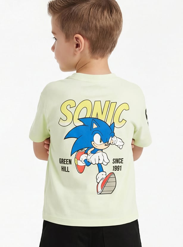 Boys Sonic Back Print T-shirt