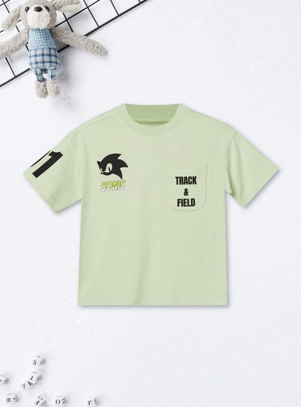 Boys Sonic Back Print T-shirt