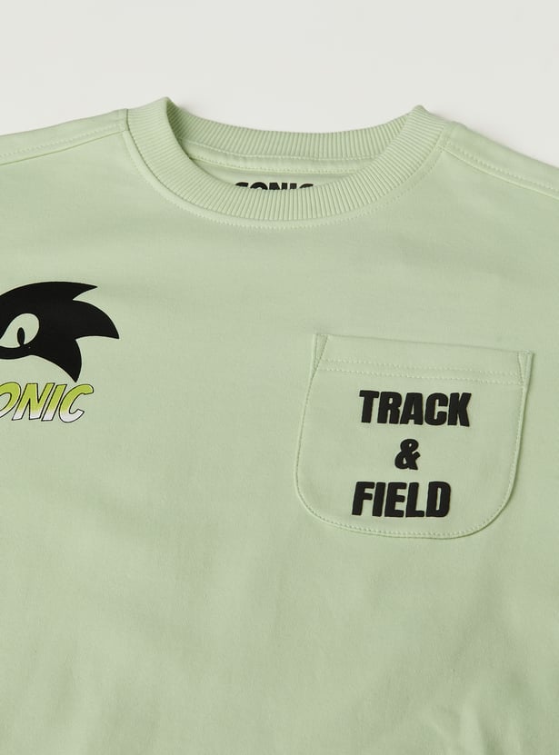 Boys Sonic Back Print T-shirt
