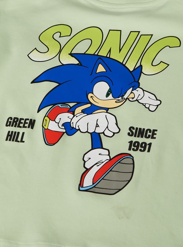 Boys Sonic Back Print T-shirt