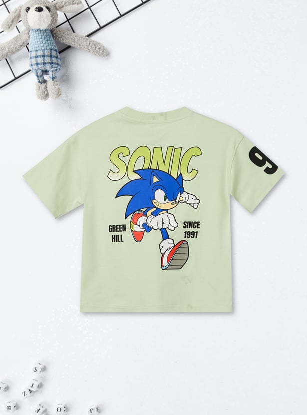 Boys Sonic Back Print T-shirt