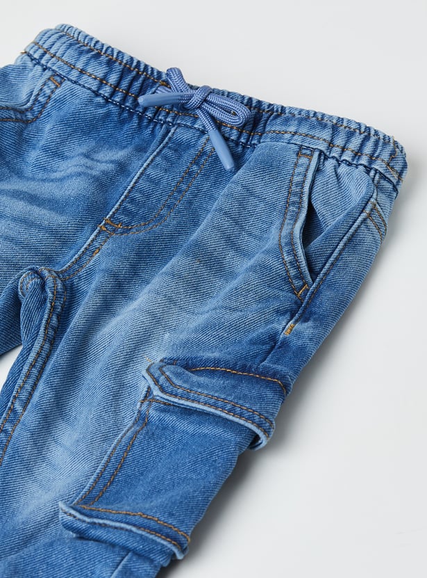 Boys Solid Cargo Joggers