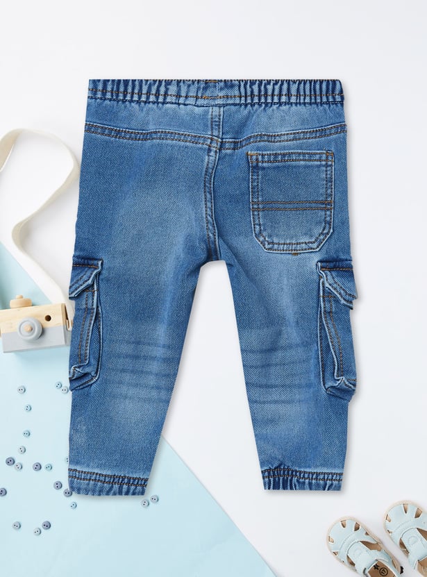 Boys Solid Cargo Joggers