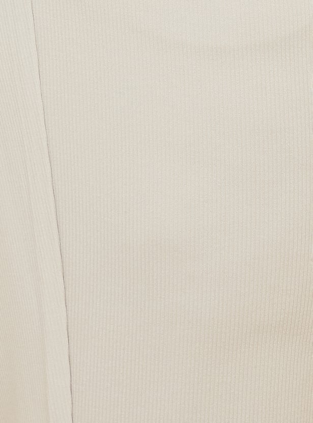 Women Solid Wide Leg Sports Track Pants