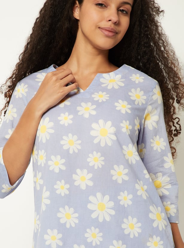 Women Pure Cotton Printed PJ Set