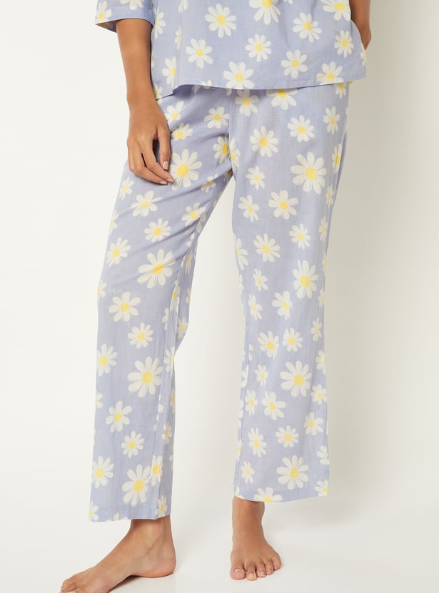 Women Pure Cotton Printed PJ Set