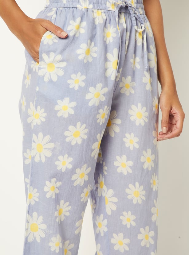 Women Pure Cotton Printed PJ Set