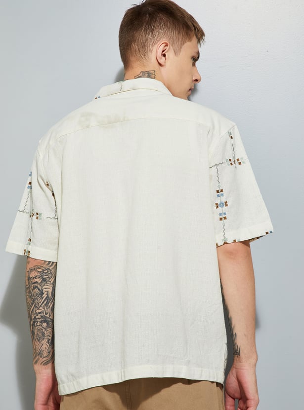 URB_N Men Embroidered Shirt