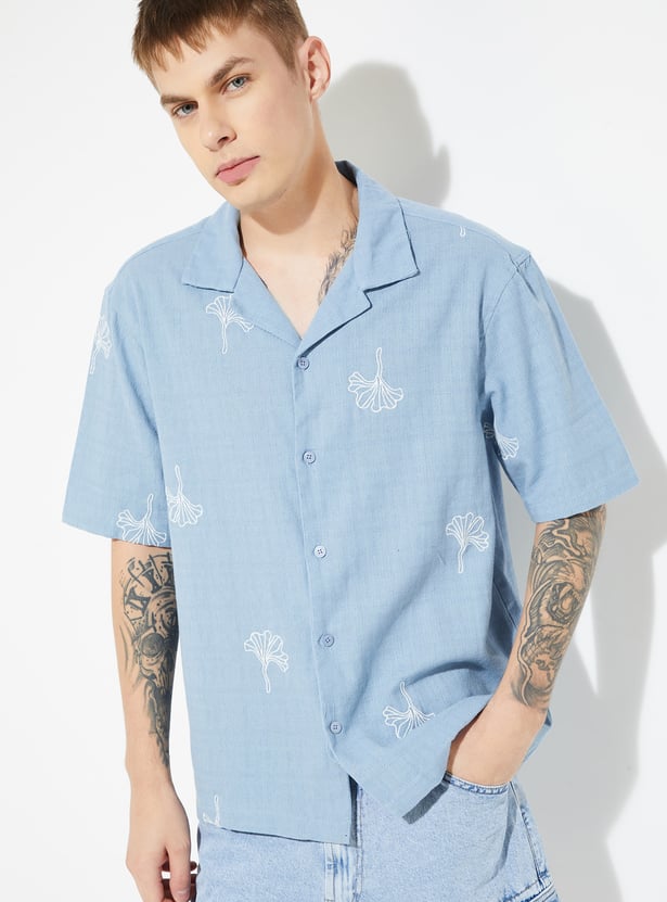 URB_N Men Embroidered Shirt