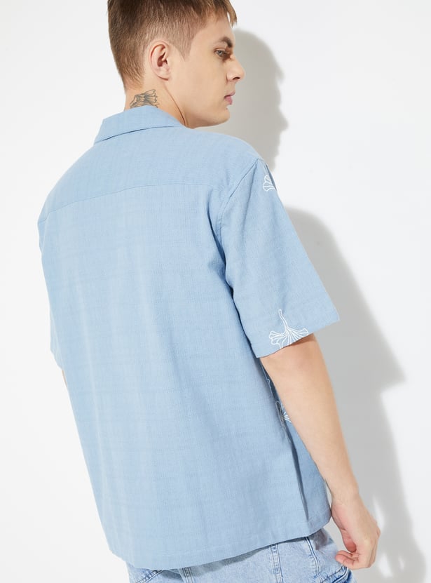 URB_N Men Embroidered Shirt