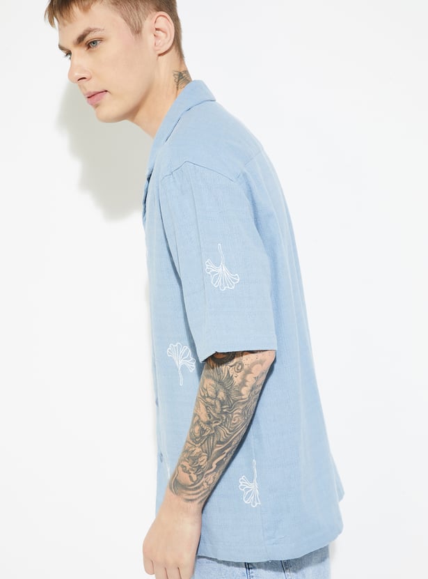 URB_N Men Embroidered Shirt