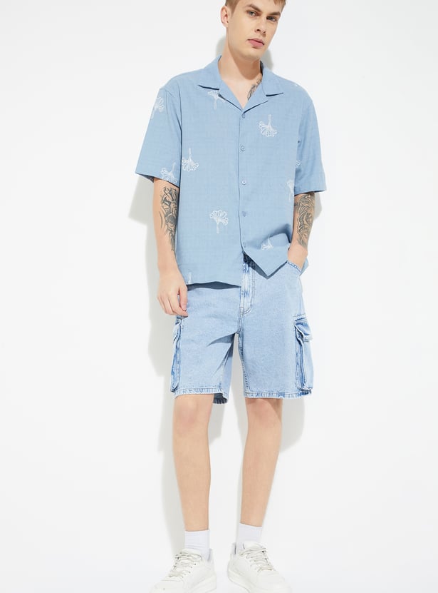 URB_N Men Embroidered Shirt