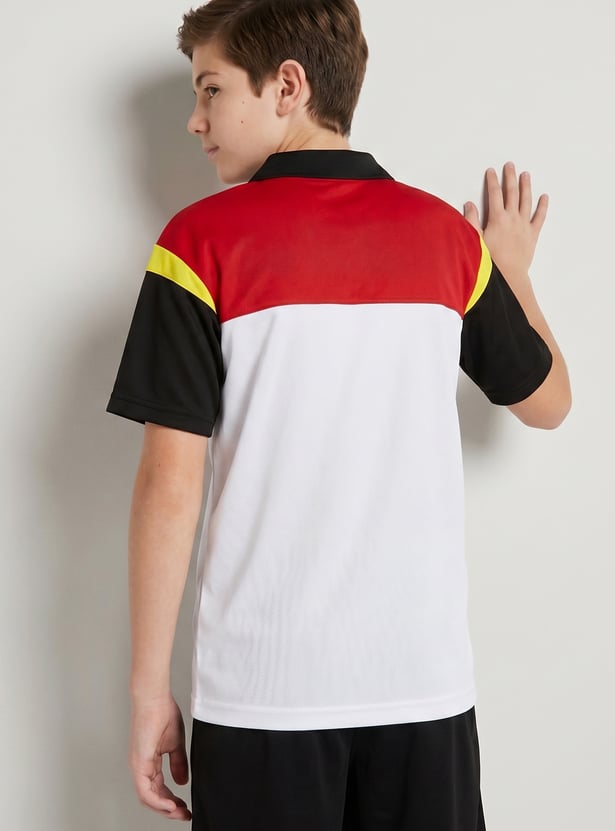 Boys Printed Johnny Collar T-shirt