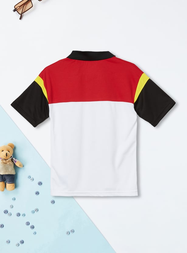 Boys Printed Johnny Collar T-shirt