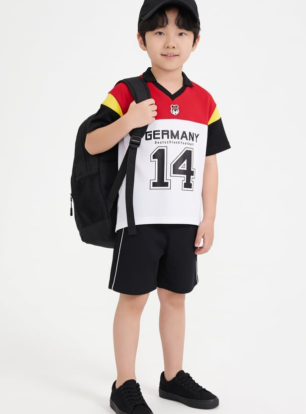 Boys Printed Polo T-shirt